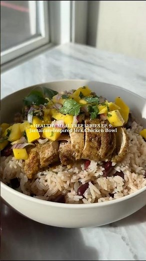 Jamaican inspired jerk chicken bowl - RECIPE IN DESCRIPTION