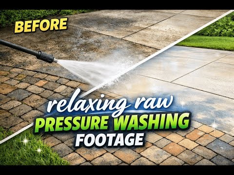 Satisfying Pressure Washing Compilation | Pavers & Coloured Concrete