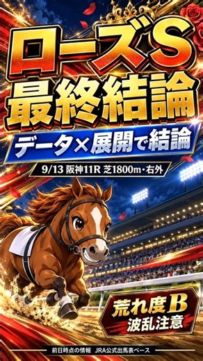 【関西テレビ放送賞ローズステークス2026】最終結論！好走期待値TOP5 #競馬予想 #jra #ローズステークス