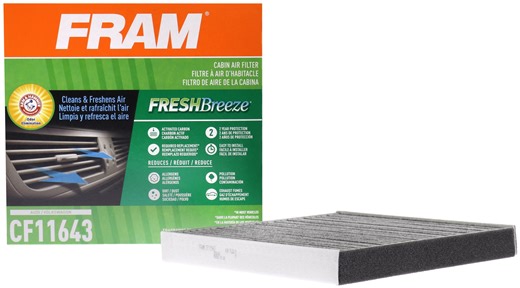 FRAM Fresh Breeze Cabin Air Filter with Arm & Hammer Baking Soda, for Select Vehicles