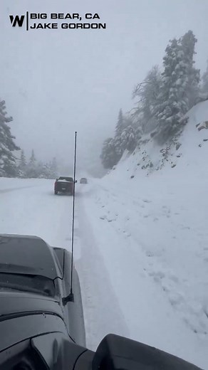 Drivers faced tough road conditions in Big Bear, CA today. A winter storm warning remains in place through tonight. Additional snow and gusty winds can make travel difficult. | WeatherNation