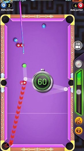 Let's play chalks: Queen in RUSH mode round 2👑⚡️ #squareenix #8ballshootitall #pool #billiards