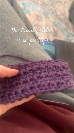 Trying out the trinity crochet stitch!! #crochet #crochetstitch #crochetprojects