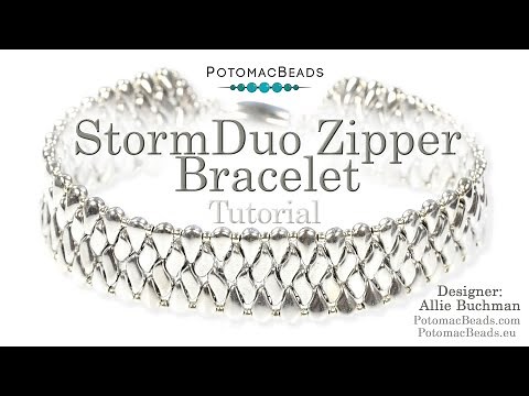 StormDuo Zipper Bracelet- DIY Jewelry Making Tutorial by PotomacBeads