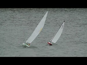 RC Sailboat Smaragd (Robbe) meets Int. Dragon 1m (H2o RC Design) on Lake Maschsee
