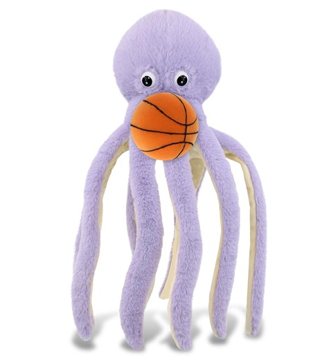 DolliBu Super Soft Purple Octopus Stuffed Animal with Basketball Plush – Huggable Octopus, Adorable Playtime Plush Toy, Cute Ocean Life Gift Doll Animal Toy for Kids and Adults – 15 Inches
