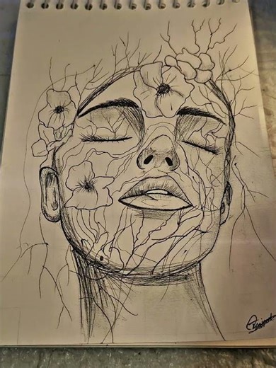 😍"Mastering the Art of Girl Sketching: Exploring Different Styles #art ❤️