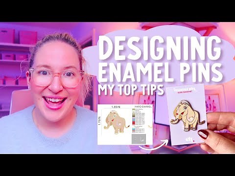 DESIGNING ENAMEL PINS | My Top Tips to get the best designs possible! | Emily Harvey Art