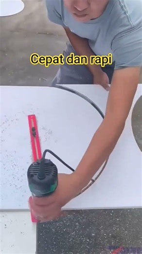 cara potong papan triplek melingkar
