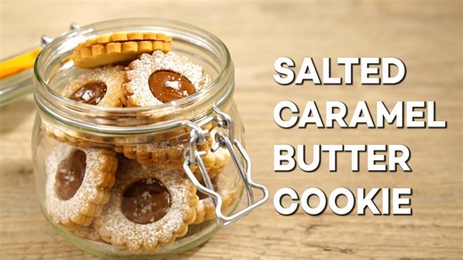 I made salted caramel butter cookies