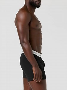 Watch Calvin Klein Men's 3 Pack Cotton Stretch Boxer Briefs, White, Large on Amazon Live