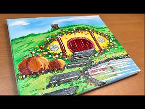 Draw A Hobbit House Easily For Beginners #acrylicpainting #painting #relaxing