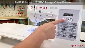 SINGER® Patchwork 7285Q Quilting Sewing Machine Extension Table & Accessories | 100 Stitches