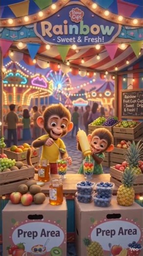 This Rainbow Fruit Cup Stall Went Viral #shorts #explore #fruits #fruitideas