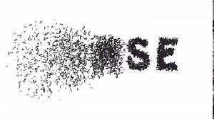 Animated Halloween Bat Typeface Text Forming the Word Curse