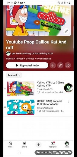 Kat and ruff YouTube poop Caillou Episode 30