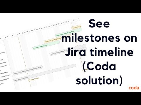 Show milestones on Jira timeline/roadmap in Coda - Jira integration