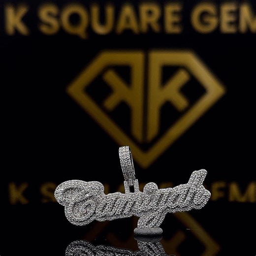 Custom Moissanite Letter Pendant: Iced Out Hip Hop Jewelry, Sterling Silver - Etsy