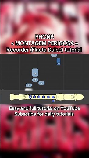 How to play « MONTAGEM PERIGOSA » on recorder #recorder #flautadoce #flautadulce #phonk