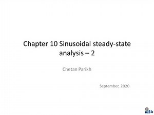 BE Lecture 16 Sinusoidal steady state analysis 1
