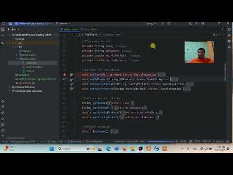 Midterm Project: Employee Payroll Class. Design a Payroll class that has fields for an employee’s