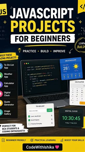 JavaScript Projects for Beginners | 10 Easy Projects to Improve Your Coding Skills (2026)
