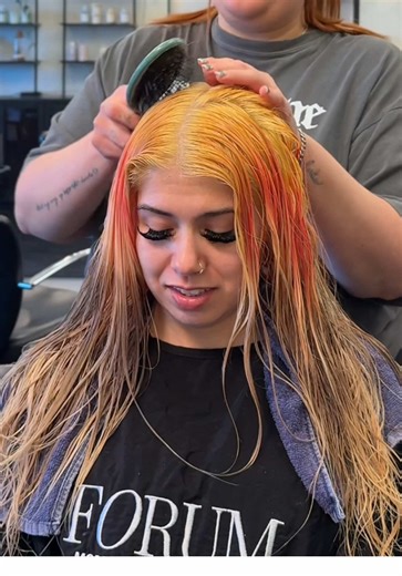 Revealing the Hidden Neon Pink in Orange and Yellow Hair