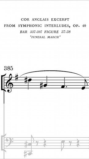 Cor Anglais Solo from 'Symphonic Interludes, Op. 40' (Bar 337-397)