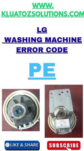 PE Error lg washing Machine Repair