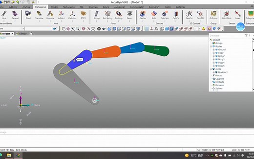 recurdyn基础入门系列02-旋转副、移动副等的添加