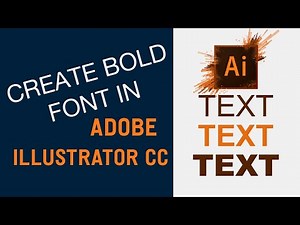 Learn how to bold font in Illustrator | How to make bold font in Adobe Illustrator