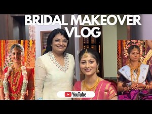 Bridal makeover vlog | nude makeup glow | elegant bride😍 #kannadavlog #youtube