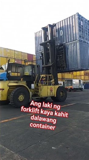 Ang laki ng forklift kaya kahit dalawang container #ang laki# ng forklift # dalawa#kaya