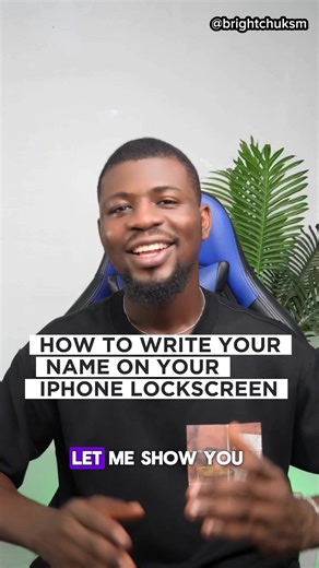 Here’s how to write your name on your iphone lockscreen #iphonetricks #iphone #ios #ios16 #apple #apple #techtok #brightchuksm #capcut #tiktoknigeria #africa #tech #fyp #foryou #foryoupage