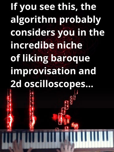 Some more harpsichord baroque improvisation, and some fun with the oscilloscope too ;) #harpsichord #bach #harmony #improvisation #baroquemusic
