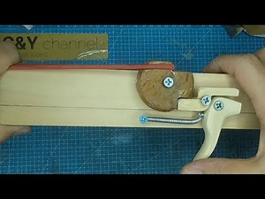 crossbow/slingshot trigger wooden