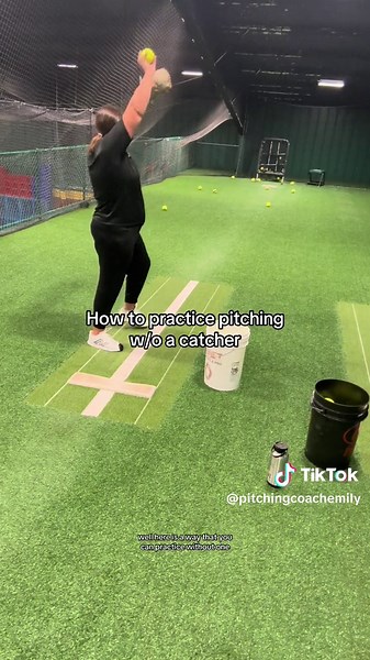 How to practice pitching without a catcher #softball #pitching #pitcher #softballpitcher #softballpitching #pitchingtips #pitchertips #softballtips