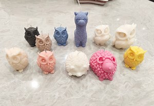 Handmade Animal Candles: Soy Beeswax Owl, Sheep, Alpaca & Hedgehog - Etsy