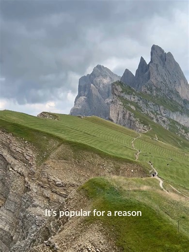 Yes, it’s popular — and for a reason. Some Dolomites views really are worth the crowds. More real Dolomites tips a free planning guide → link in bio #seceda #ortisei #Dolmites #DolomitesJourney