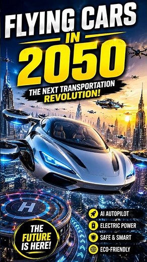 🚗 Flying Cars in 2050: The Future Is Closer Than You Think! #flyingcar #flycar #drivelesscars