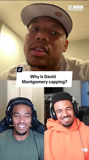 David Montgomery told Marvin Jones that he used to watch Marvin play when Marvin was on the Bengals. However, it appears Monty may have been capping 🤣 #nfl #football