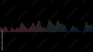 4k abstract music sound wave or audio wavefrom isolated on screen background.Line digital minimalist voice and symbol technology.