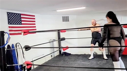 Kisa Kicks wrestling ballbusting and face sitting on CJ. Links on profile to full video 👢💥🍒🍆💦😍