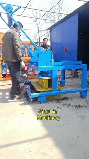 economy mobile cement brick forming machine / egg laying diesel engine concrete block machine
