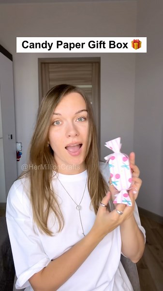 DIY Candy Paper Gift Box 🍬 Easy Paper Craft Idea #diy #craft #viral #giftideas