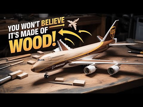 BOEING 747-8 UPS ✈️ Wooden Model Build | #ModelWorksDirect #747
