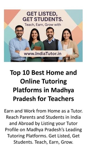 Top 10 Best Home and Online Tutoring Platforms in Madhya Pradesh for Teachers