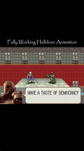Helldiver Custom Animation on Fire emblem 8 #helldivers2 #gaming #fireemblem