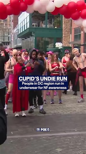Cupid's Undie Run kicked off in DC to raise awareness for neurofibromatosis, also known as NF. | Fox 5 DC