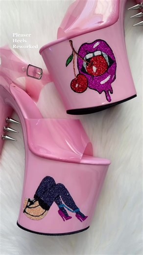 Baby Pink 8 Inch Heels for a Cheeky Look